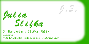 julia slifka business card